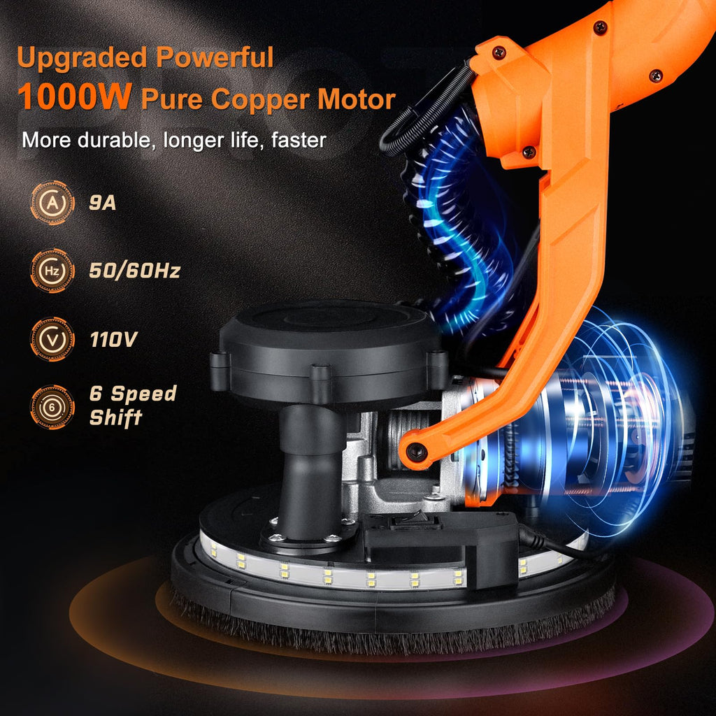Protmex Drywall Sander, 1000W Popcorn Ceiling Removal Tool