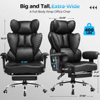 GTPLAYER Big and Tall Gaming Chair 400lbs with Ergonomic Support
