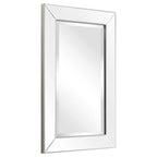 Beveled Rectangular Clear HD Wall Mounted Mirror for Bathroom, Vanity, Bedroom Mirrors, 3 sizes