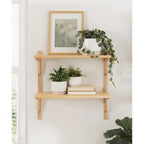 Kate and Laurel Meridien Mid-Century Wall Shelves - 24x8x24