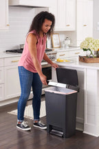 Rubbermaid Premier Series III Step-On 13 Gallon Trash Can for Home and Kitchen