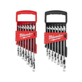 144-Position Flex-Head Ratcheting Combination Wrench Set SAE and METRIC (14-Piece)