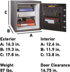 SENTRYSAFE Waterproof Fireproof Alloy Steel Digital Safe 1.23 cu ft