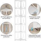 67 Tall Corner Shelf, Corner Bookshelf Bookcase Standing Shelving Unit