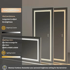 Extra Large LED Lighted Bathroom Mirror Wall Anti-Fog Vanity 3 Colors
