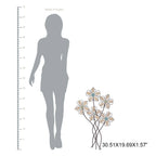 Adeco Metal Wall Decor Wall Hanging Sculptures with 5 Flowers