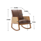 Living room Comfortable rocking chair living room chair Armchair Upholstered Tall Back Accent Glider Rocker