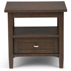 WYNDENHALL Norfolk SOLID WOOD 20 inch Wide Rectangle Transitional End Side Table - 20 inch Wide