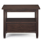WYNDENHALL Norfolk SOLID WOOD 14 inch Wide Rectangle Transitional Narrow Side Table - 14 Inches wide