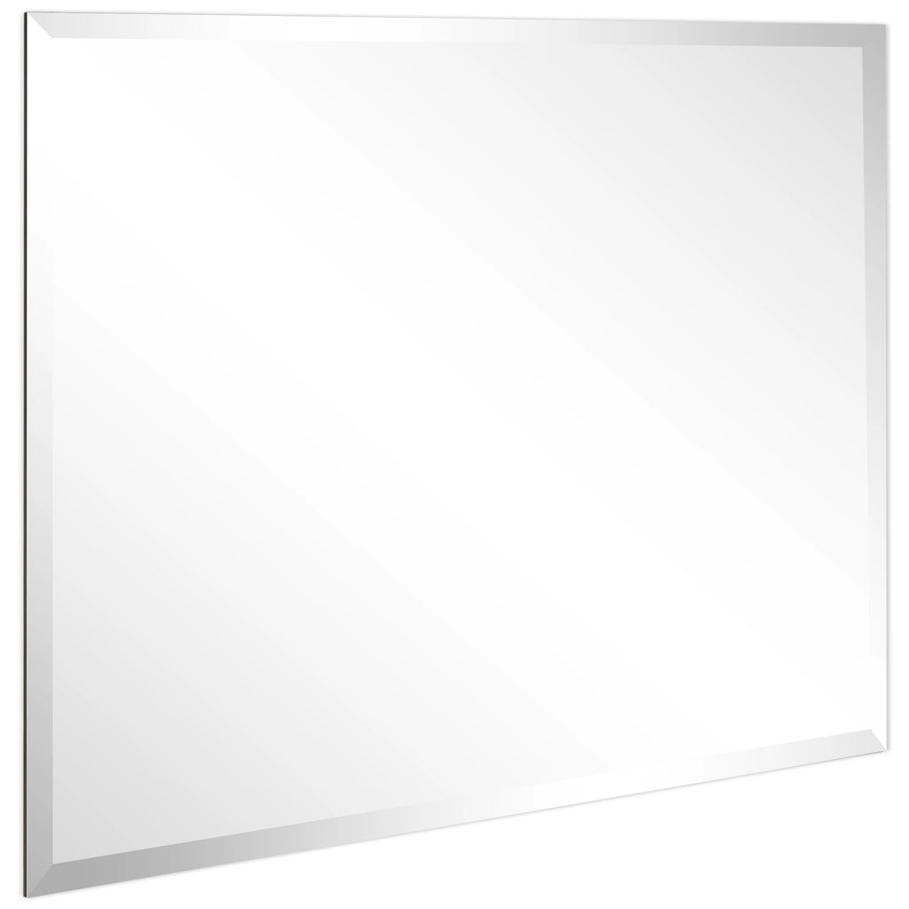 Frameless Beveled Prism Wall Mirror-Square/Rectangluar - Clear