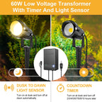 ZUCKEO All-in-One 5W LED Landscape Lighting Kit, 3000K 12-24V 8Pack