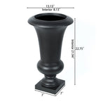 22.75 H Handmade Fiber Stone Tall Urn Planter Pot