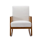 Living room Comfortable rocking chair living room chair Armchair Upholstered Tall Back Accent Glider Rocker