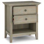 WYNDENHALL Halifax SOLID WOOD 24 inch Wide Bedside Nightstand Table
