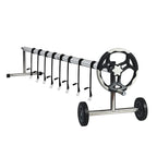 18FT Pool Cover Reel Set, Aluminum Pool Solar Cover Reel