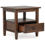 WYNDENHALL Norfolk SOLID WOOD 20 inch Wide Rectangle Transitional End Side Table - 20 inch Wide