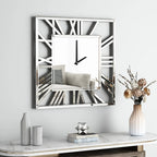 Large Wall Clocks Modern Mirrored Clock