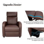 Homall Massage Recliner PU Faux Leather Home Theater Recliner with Padded Seat