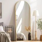 Modern Arched Full Length Aluminum Alloy Floor Mirror Standing Mirror