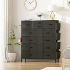 12 Drawer Dresser Fabric Tall Dressers for Bedroom Chest of Drawers