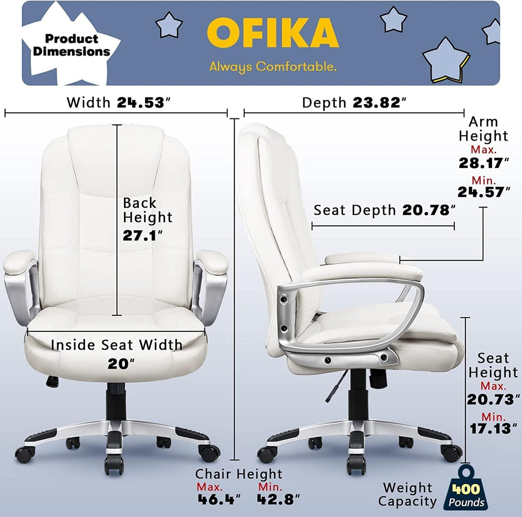 OFIKA Home Office Chair, 400LBS Big and Tall Computer Chair