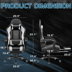 HOMALL Gaming Chair with Footrest and Massage Support
