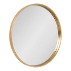 Kate and Laurel Travis Round Wood Accent Wall Mirror