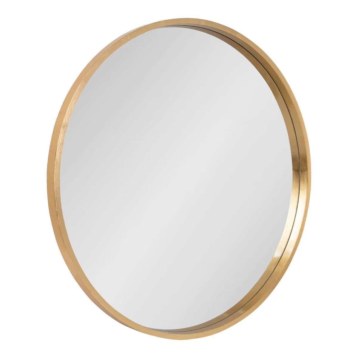 Kate and Laurel Travis Round Wood Accent Wall Mirror