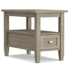 WYNDENHALL Norfolk SOLID WOOD 14 inch Wide Rectangle Transitional Narrow Side Table - 14 Inches wide