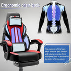 LEMBERI Video Game Chair with Footrest - Big & Tall 400Lb Capacity