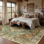 RELEANY Area Rugs 8'x10' Washable Non-Slip Floral Medallion