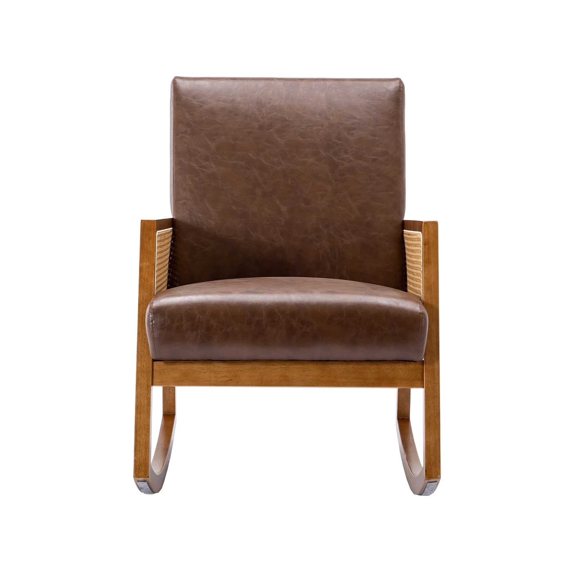 Living room Comfortable rocking chair living room chair Armchair Upholstered Tall Back Accent Glider Rocker