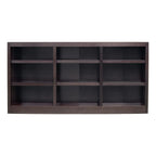 Concepts in Wood Triple Wide Wood Bookcase, 9 Shelf, 36 inch Tall