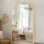 Modern Arched Full Length Aluminum Alloy Floor Mirror Standing Mirror