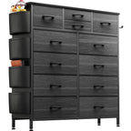 12 Drawer Dresser Fabric Tall Dressers for Bedroom Chest of Drawers
